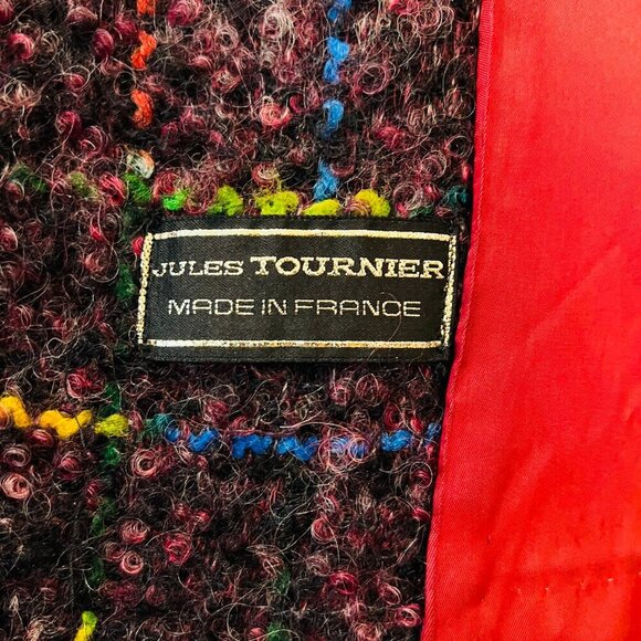 Vintage Jules Tournier Made in France Wool Mohair Short Coat Size Medium - Picture 9 of 16